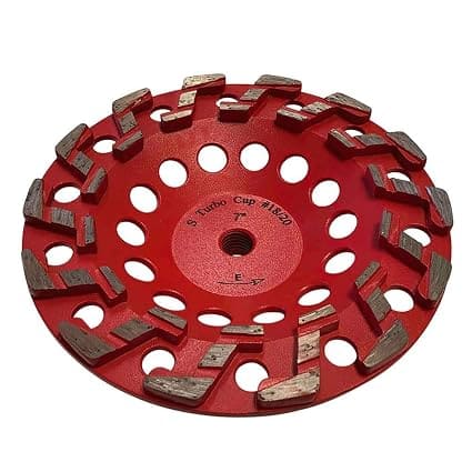 EDiamondTools 7in Aggressive Coating Removal Wheel, 18/20 Grit, 5/8-11 Arbor