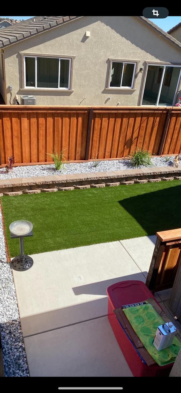 Concrete & Synthetic Turf — customer photo