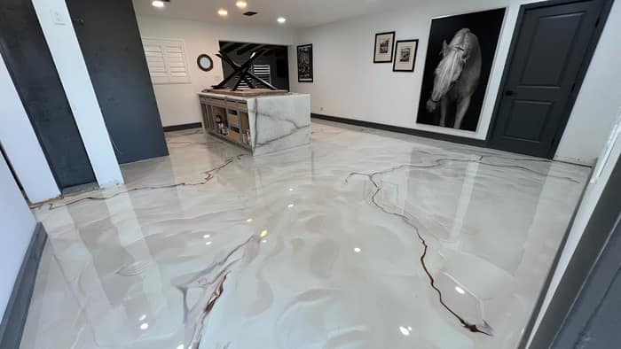 Satin Finish Epoxy Flooring — customer photo