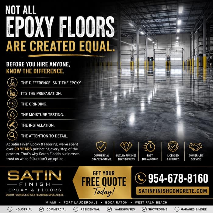 Satin Finish Epoxy Flooring — customer photo