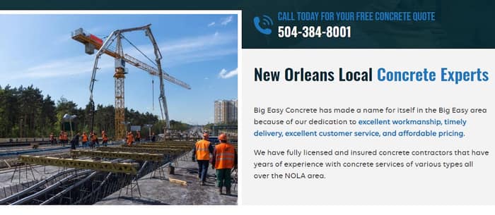 Big Easy Concrete — customer photo