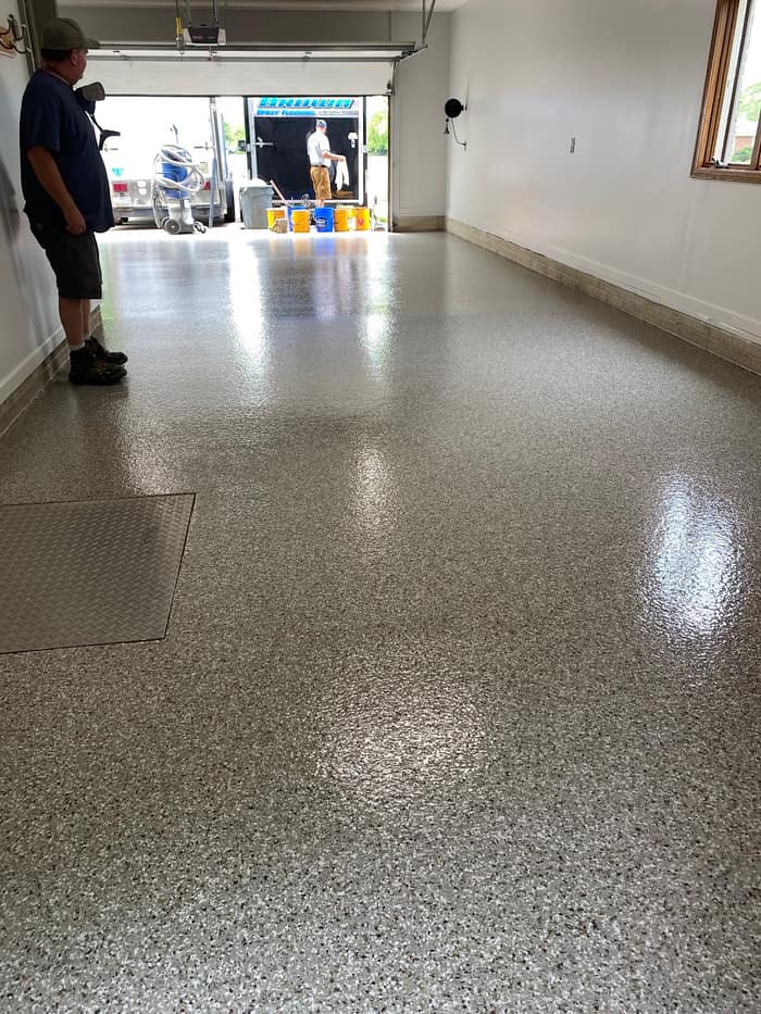 Brown Epoxy Flooring — customer photo