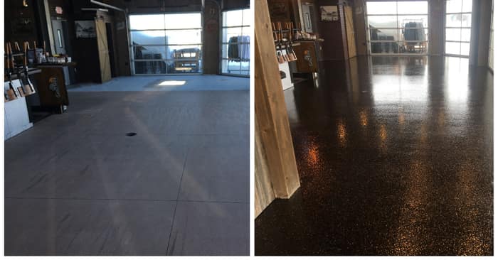 Brown Epoxy Flooring — customer photo