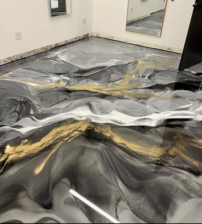 LEX Floors - Epoxy Resin Metallic and Flakes — customer photo