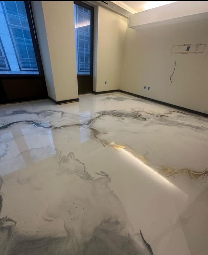 LEX Floors - Epoxy Resin Metallic and Flakes — customer photo
